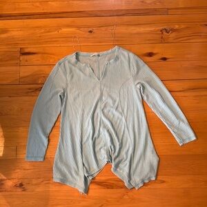Women's  SEVEN Aqua Blue Long Sleeve Top